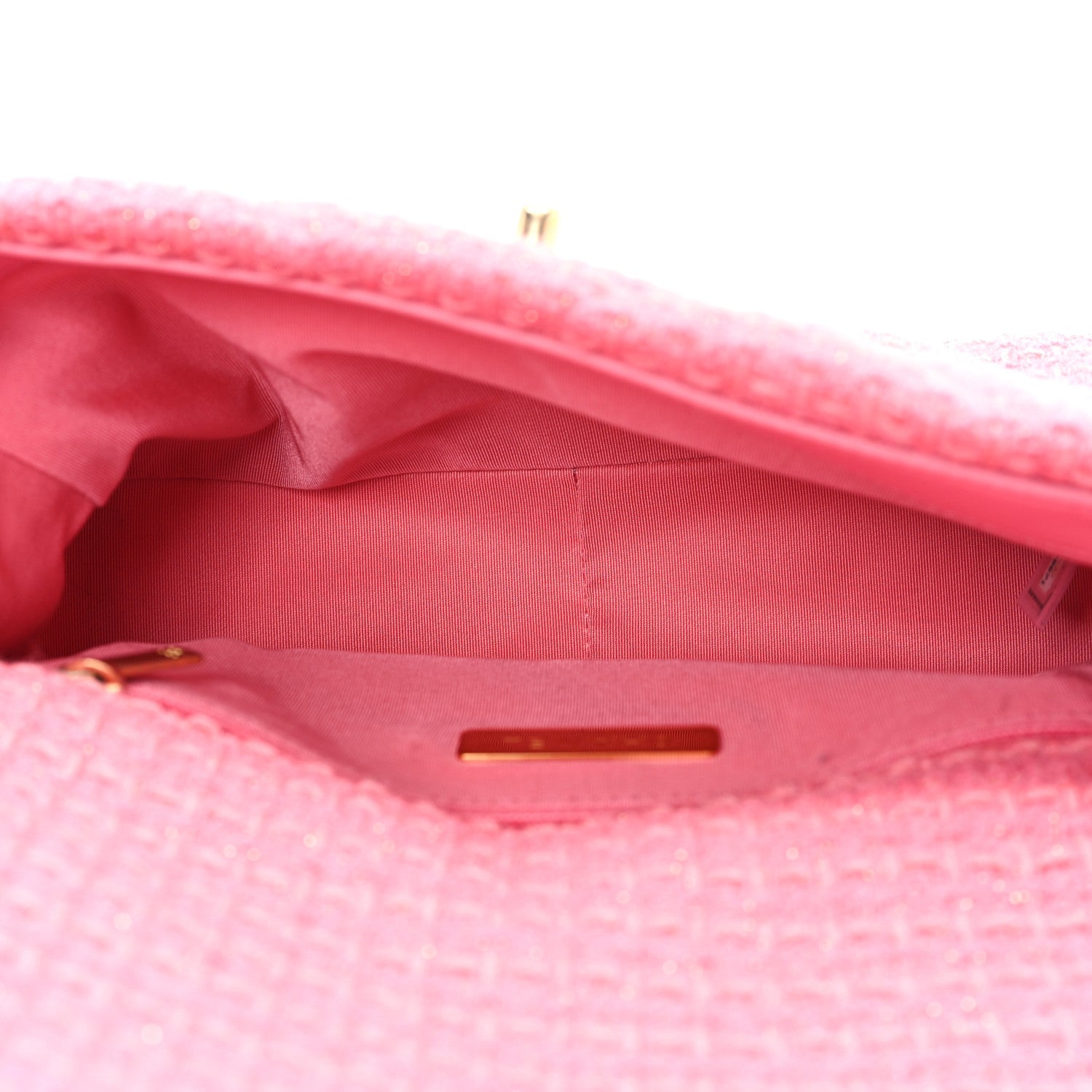Metallic Tweed Quilted Medium Chanel 19 Flap Pink