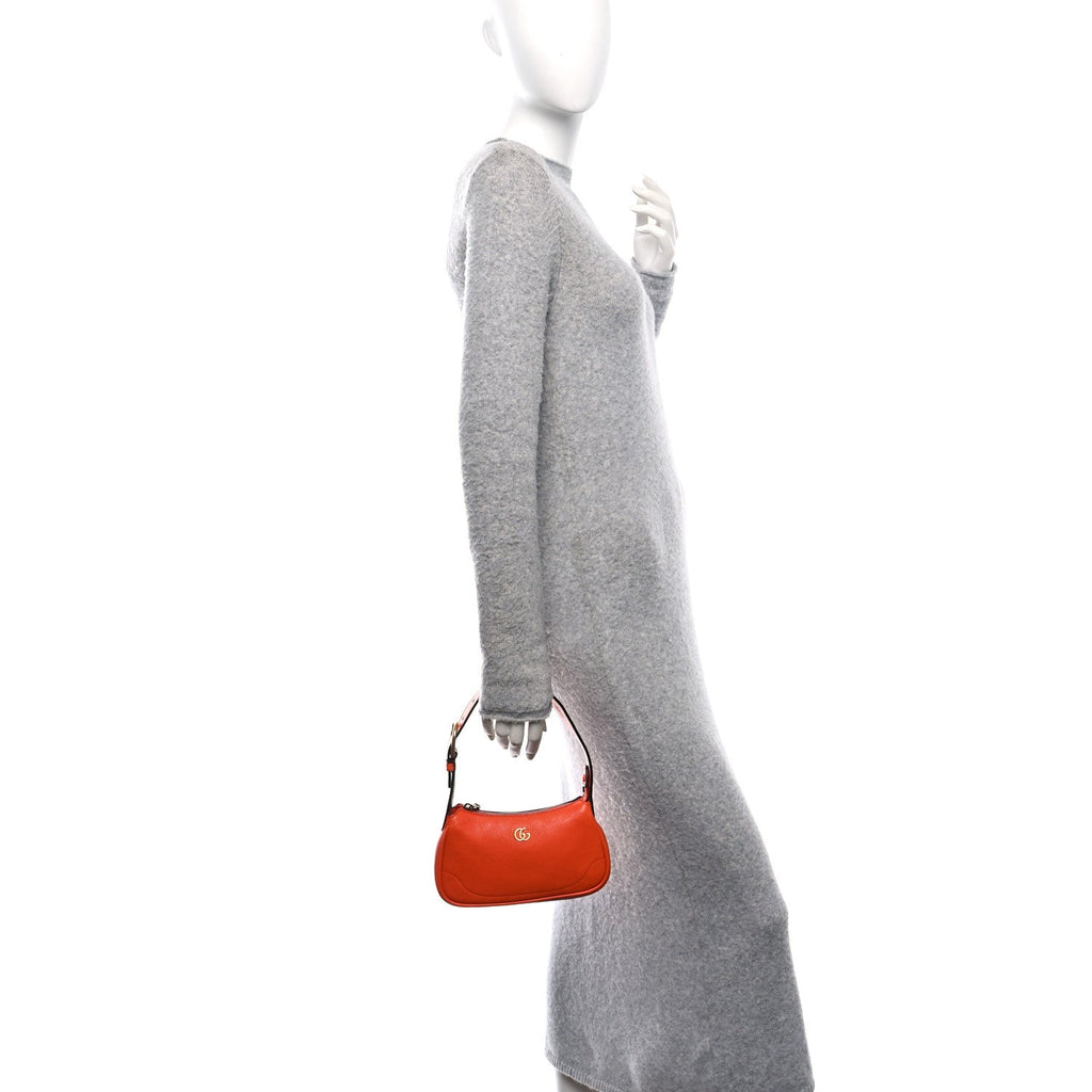 Goatskin Mini Aphrodite Shoulder Bag Orange