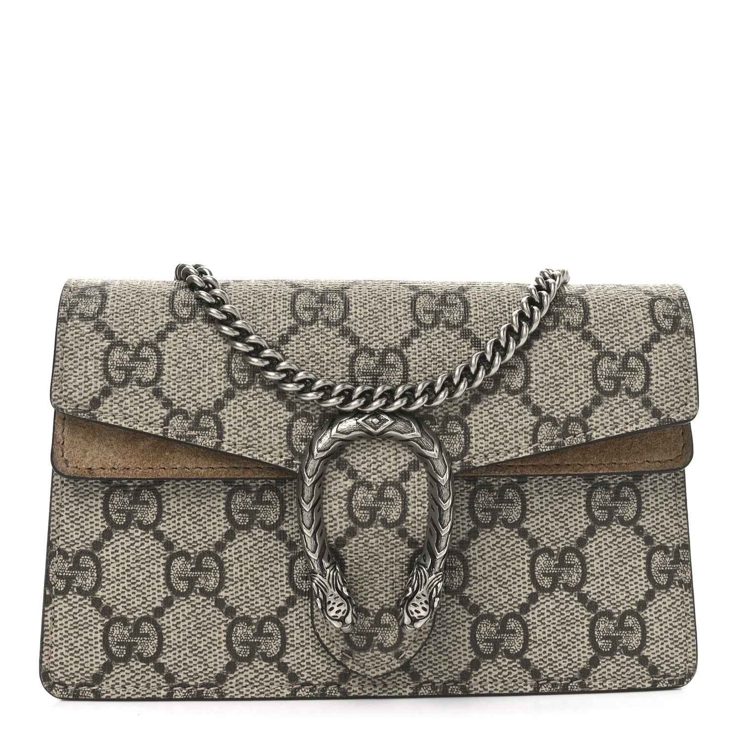 GG Supreme Monogram Super Mini Dionysus Shoulder Bag Taupe
