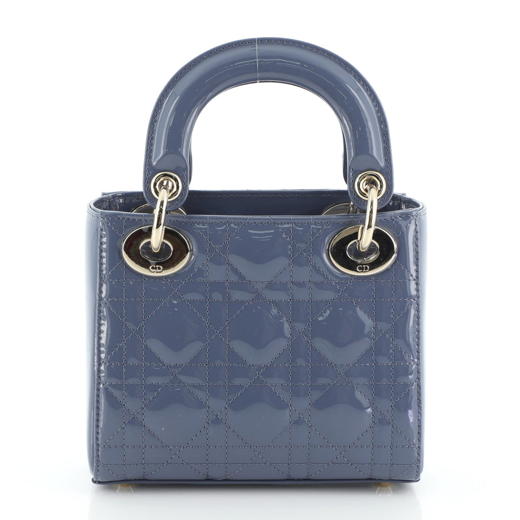 Lady Dior Chain Bag Cannage Quilt Patent Mini