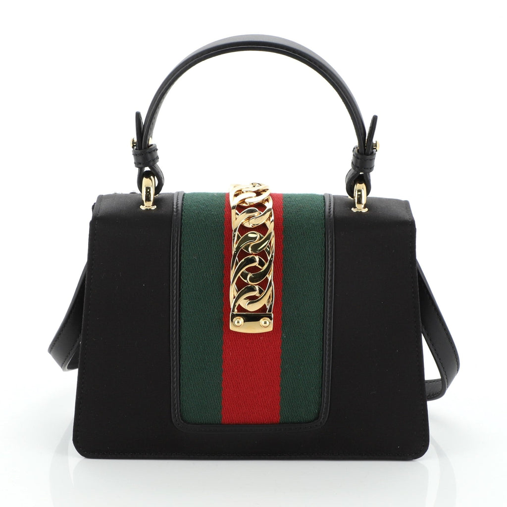 Sylvie Top Handle Bag Crystal Embellished Satin Mini