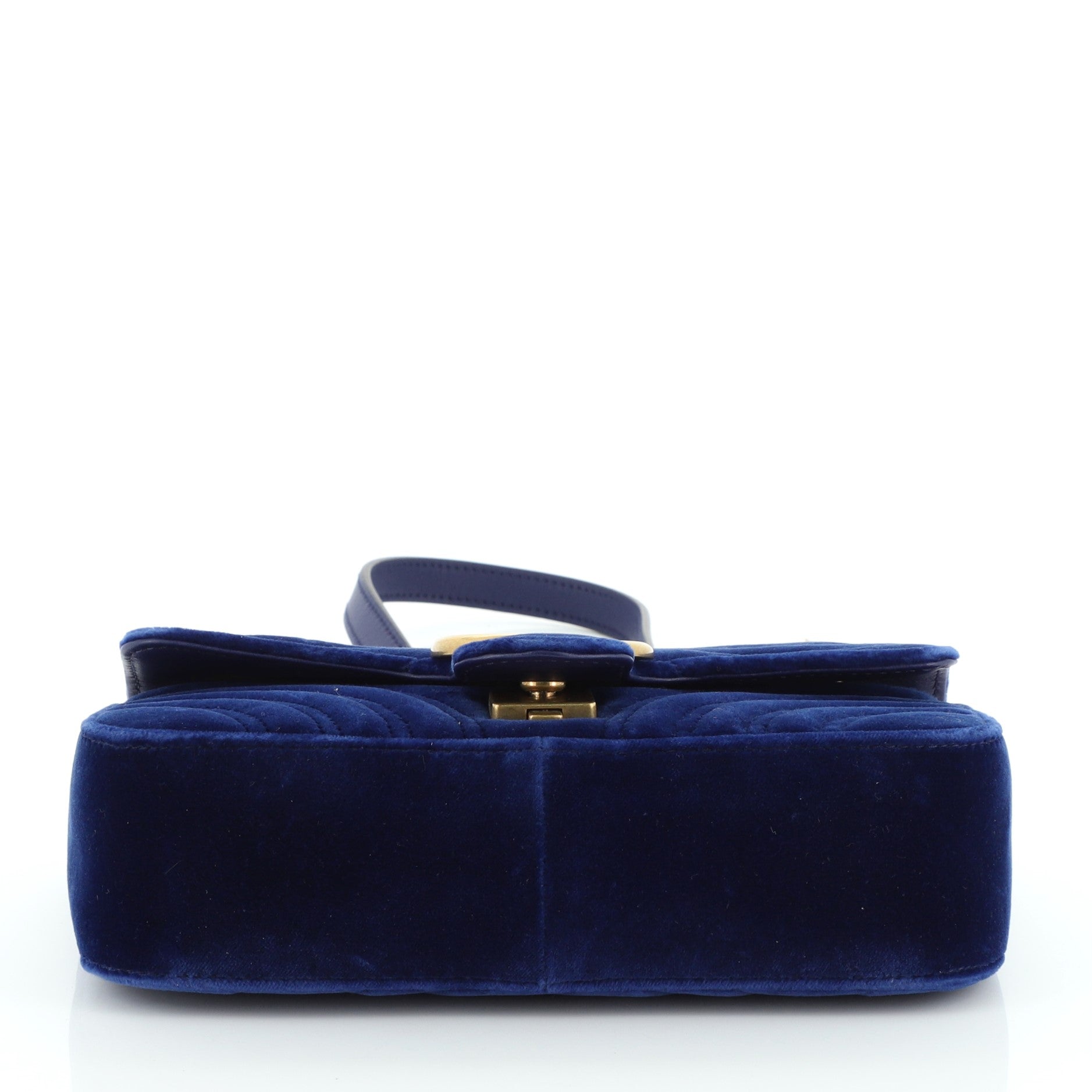 GG Marmont Flap Bag Matelasse Velvet Mini