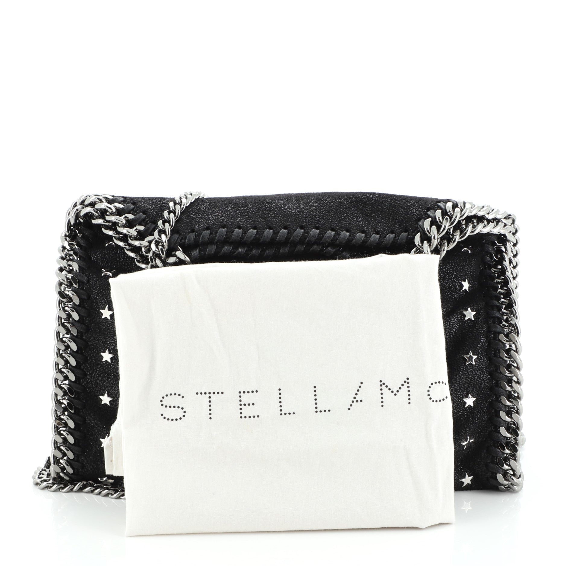 Falabella Fold Over Crossbody Bag Studded Shaggy Deer Mini