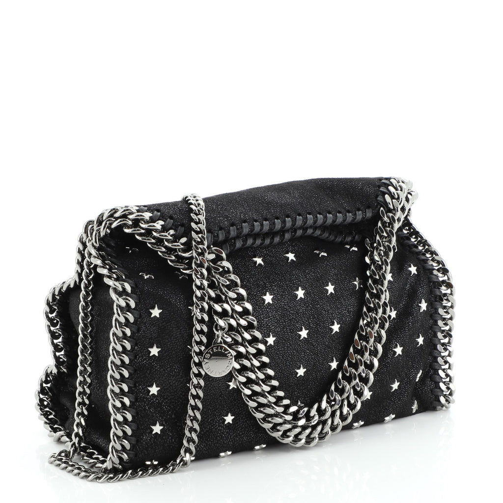 Falabella Fold Over Crossbody Bag Studded Shaggy Deer Mini