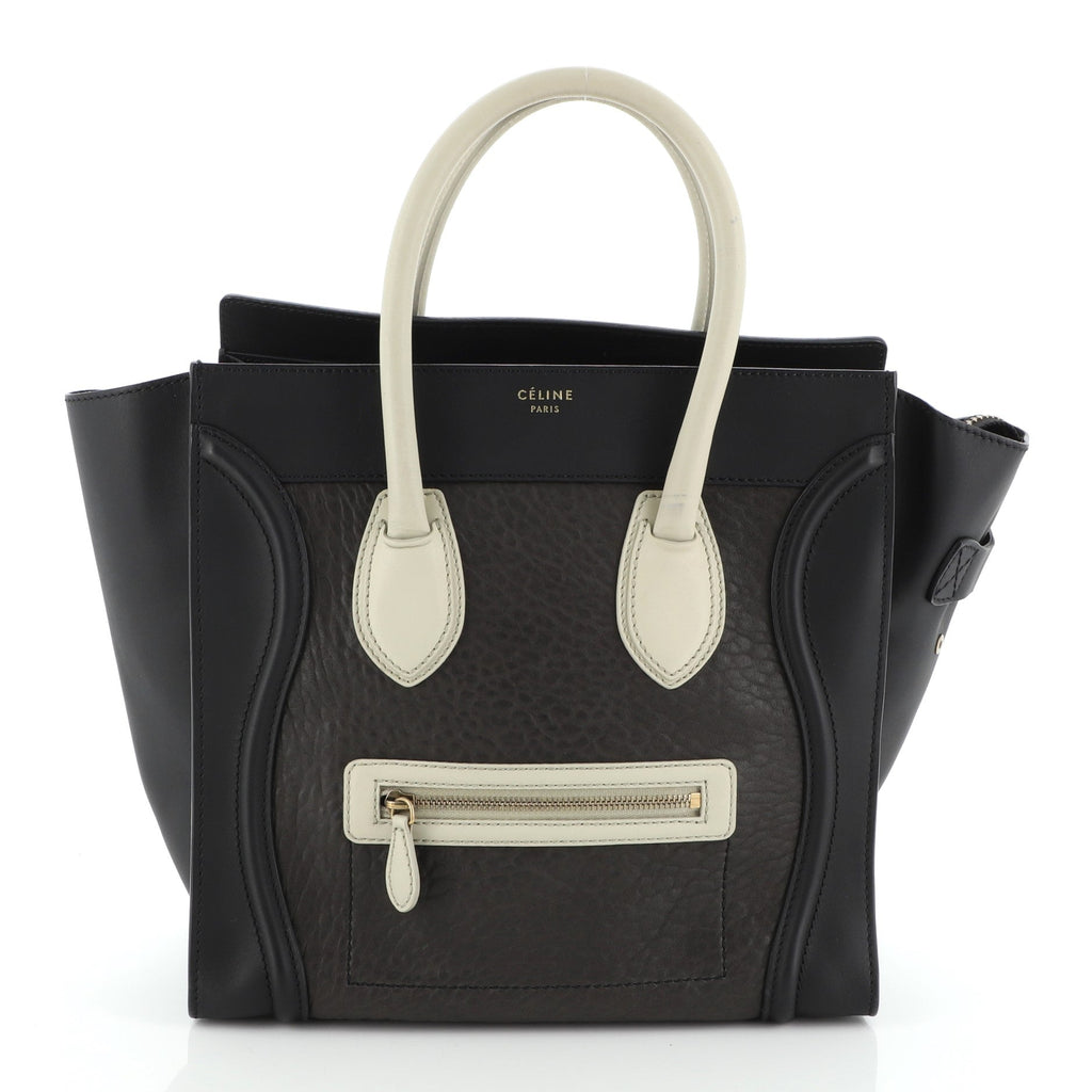 Tricolor Luggage Bag Leather Mini