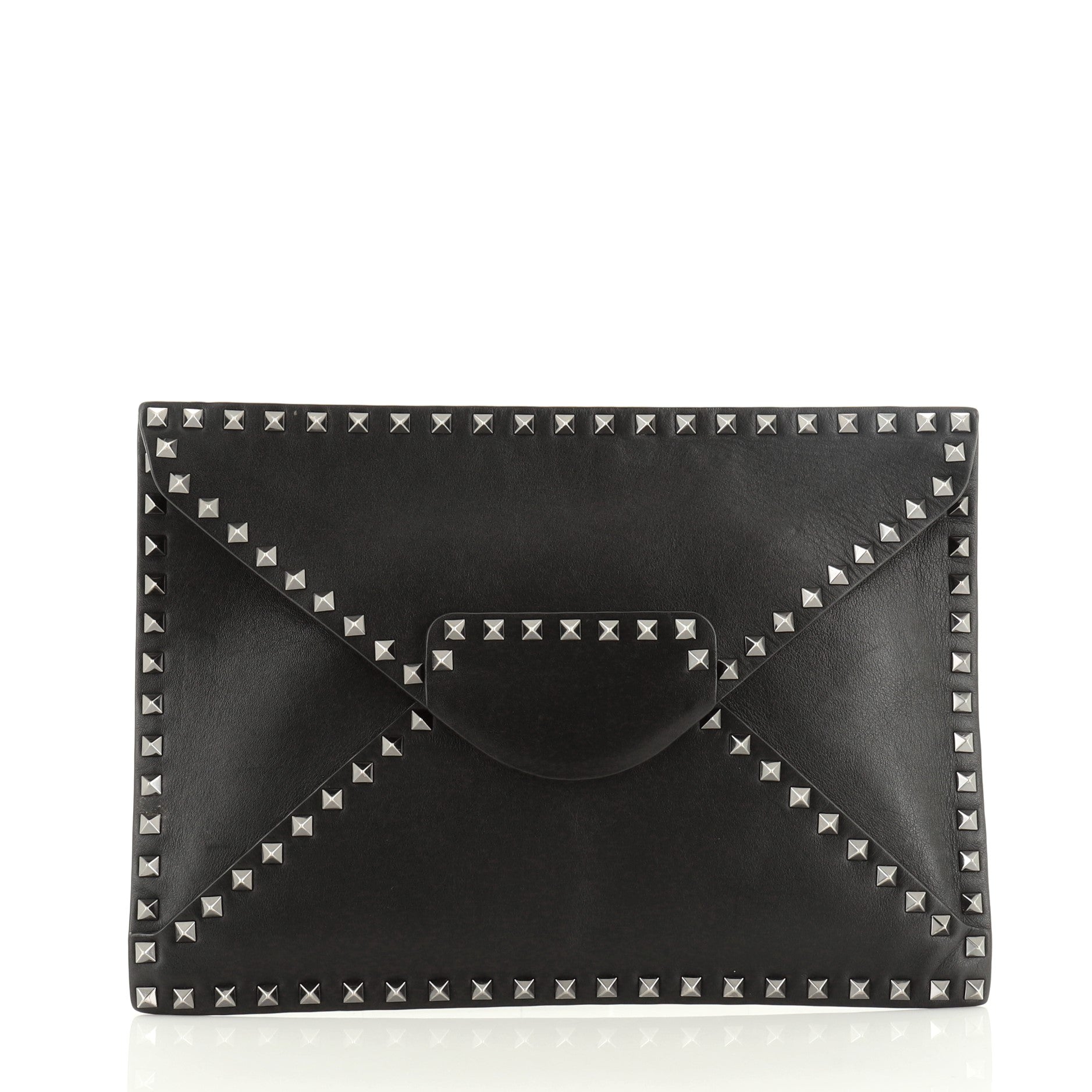 Rockstud Untitled Clutch Leather Medium