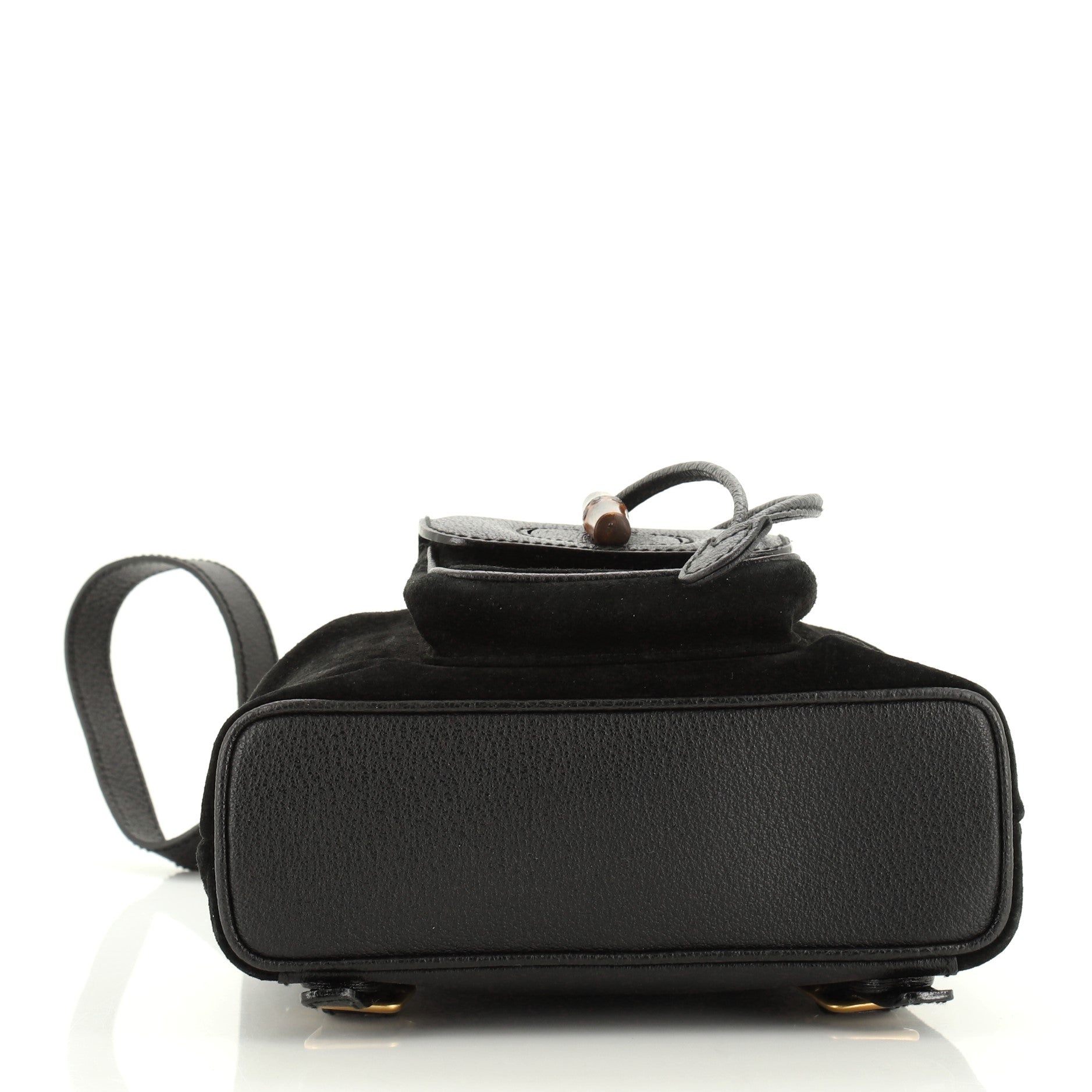 Vintage Bamboo Backpack Suede Mini