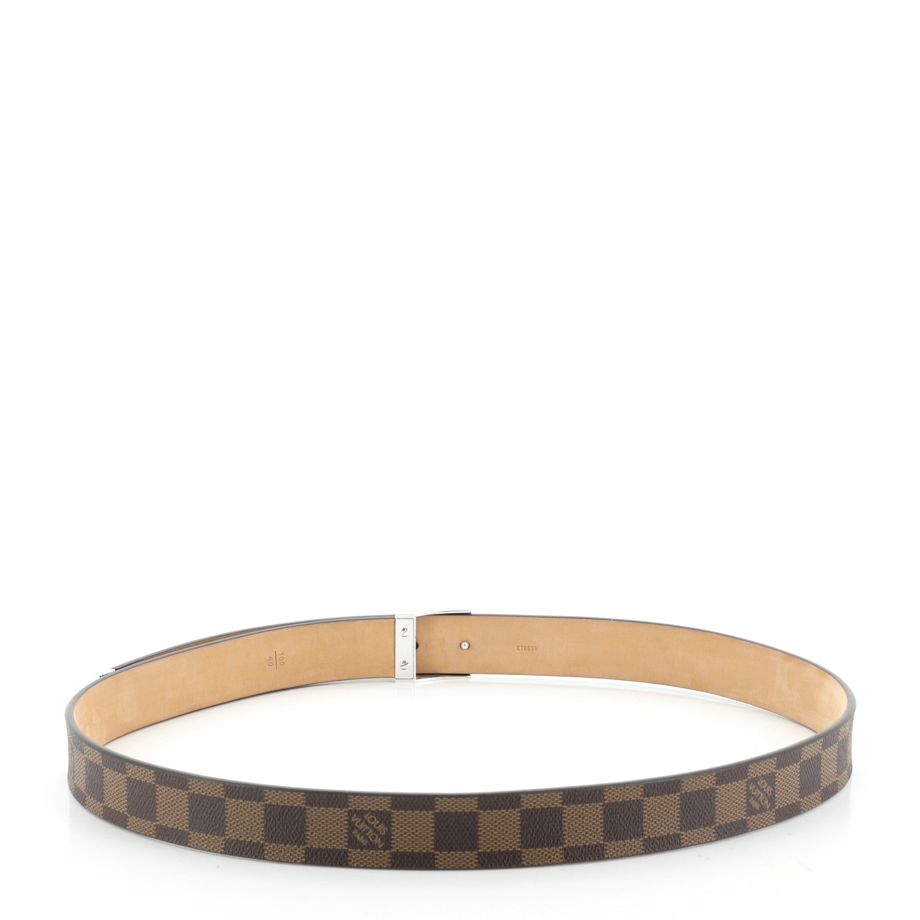Ceinture Carre Belt Damier Thin 100