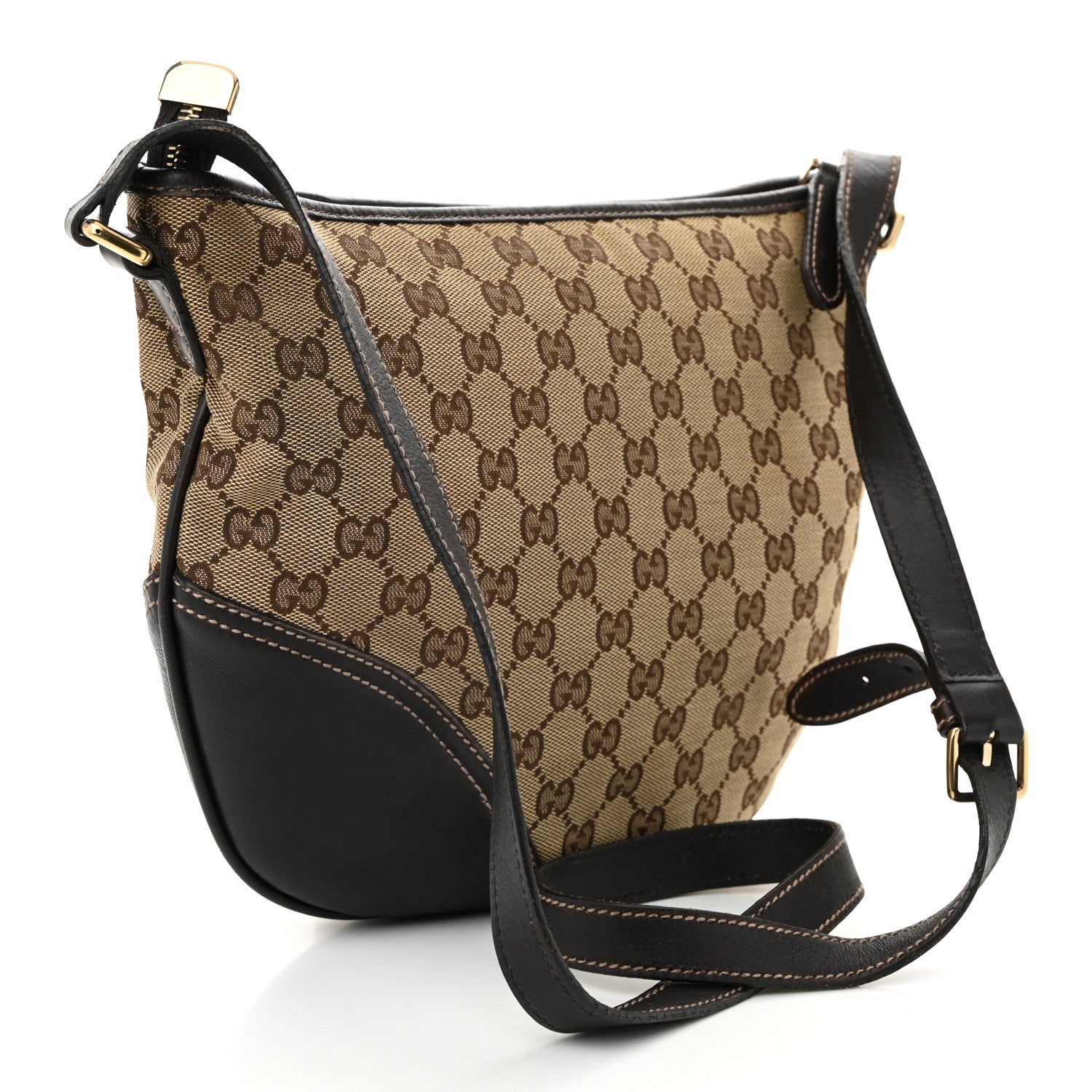 Monogram Medium New Britt Half Moon Hobo Dark Brown