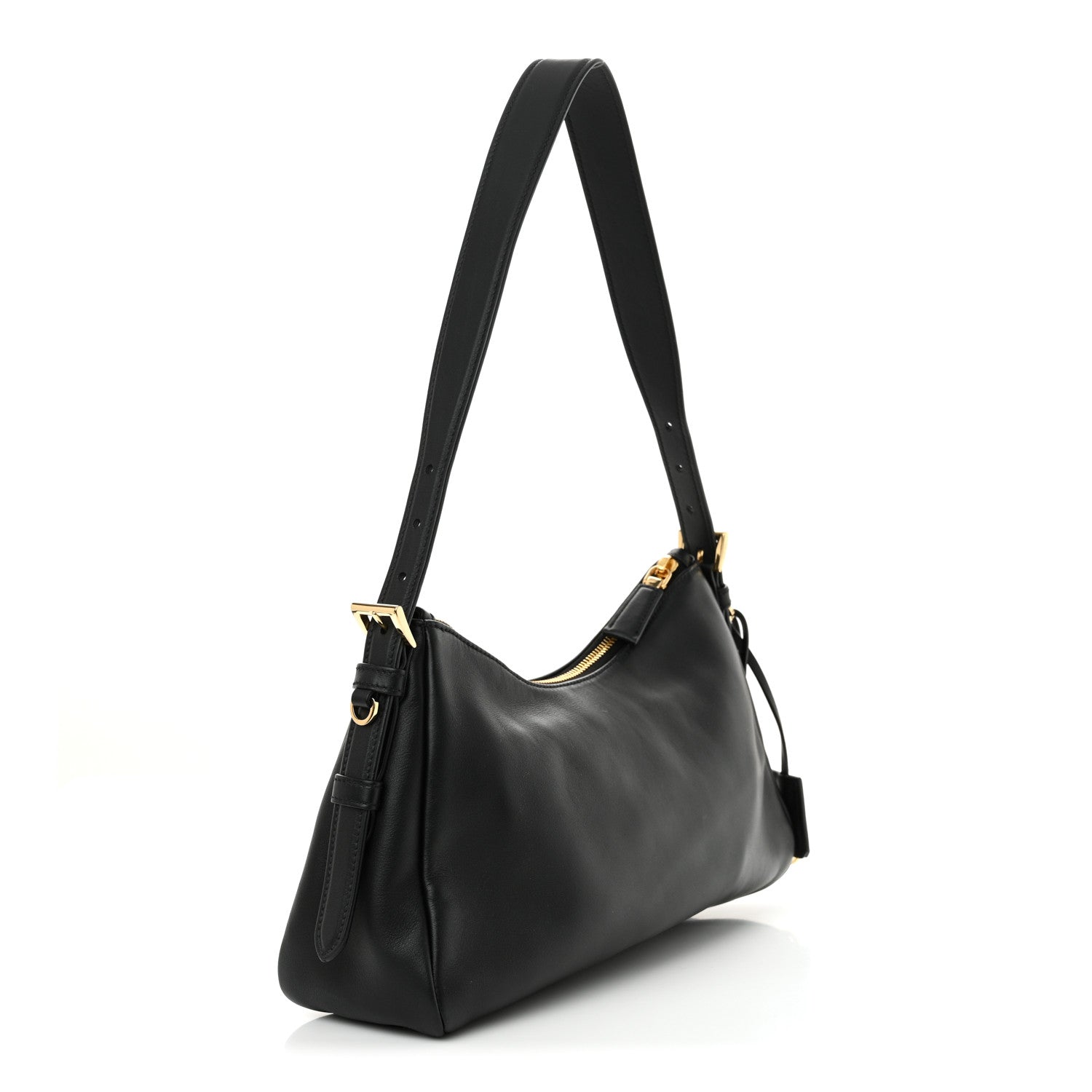 Soft Calfskin Medium Aimee Shoulder Bag Black