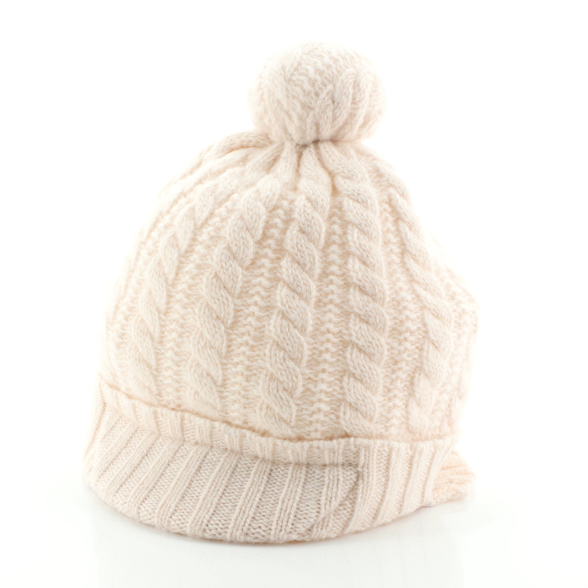 Children's Web Bobble Beanie Knit Wool XXL
