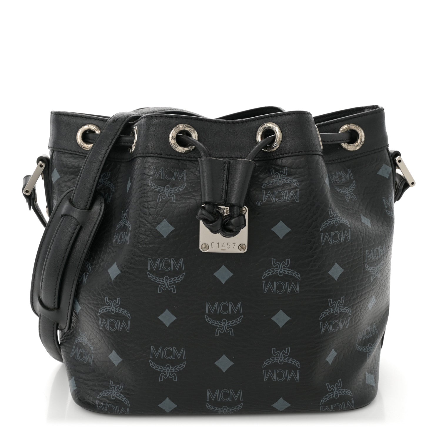 Visetos Essential Drawstring Bucket Bag Black