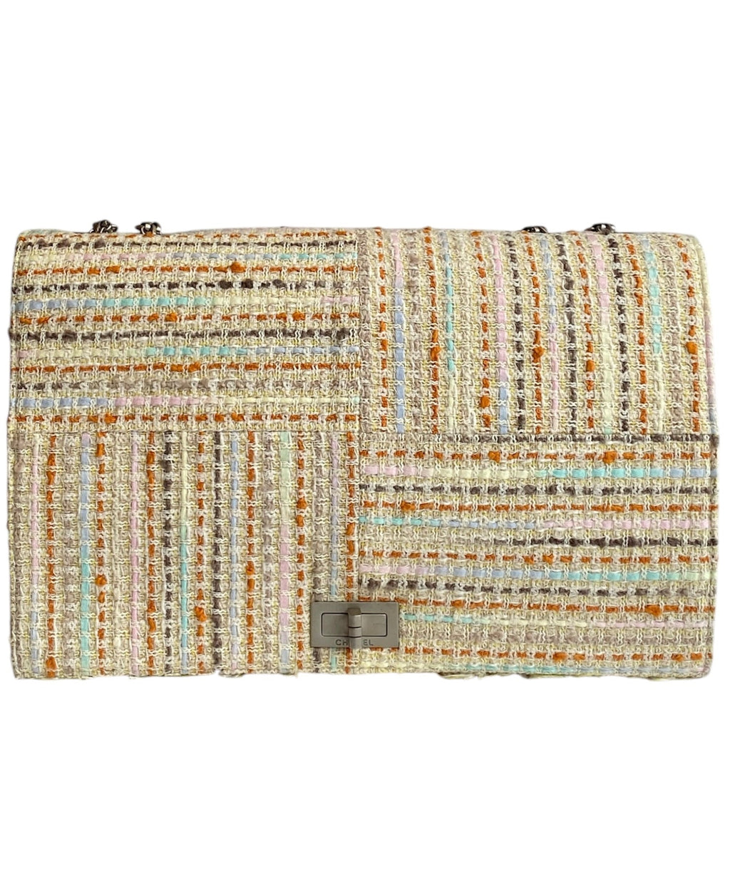 Chanel Vintage Multicolour Tweed Re-issue 2.55