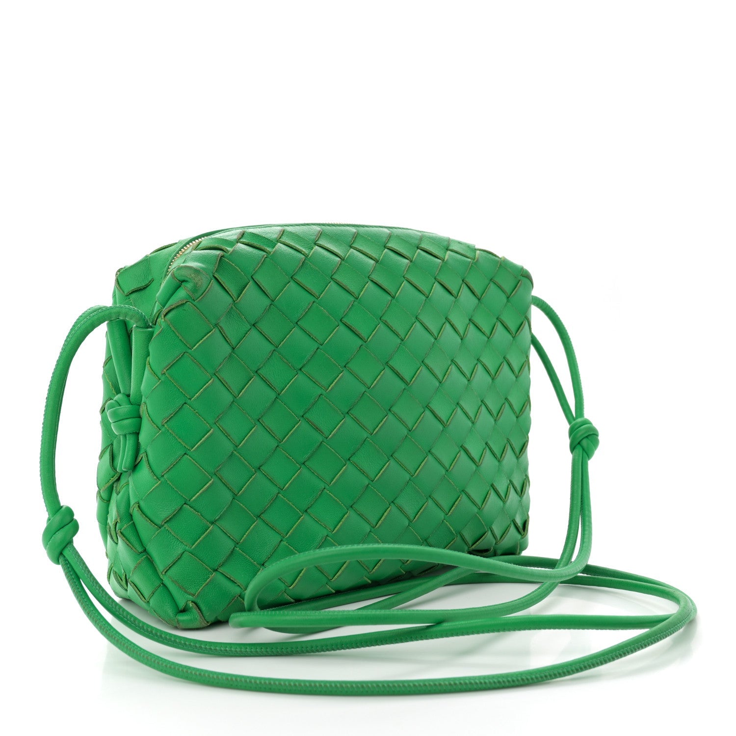 Nappa Intrecciato Small Loop Camera Bag Parakeet