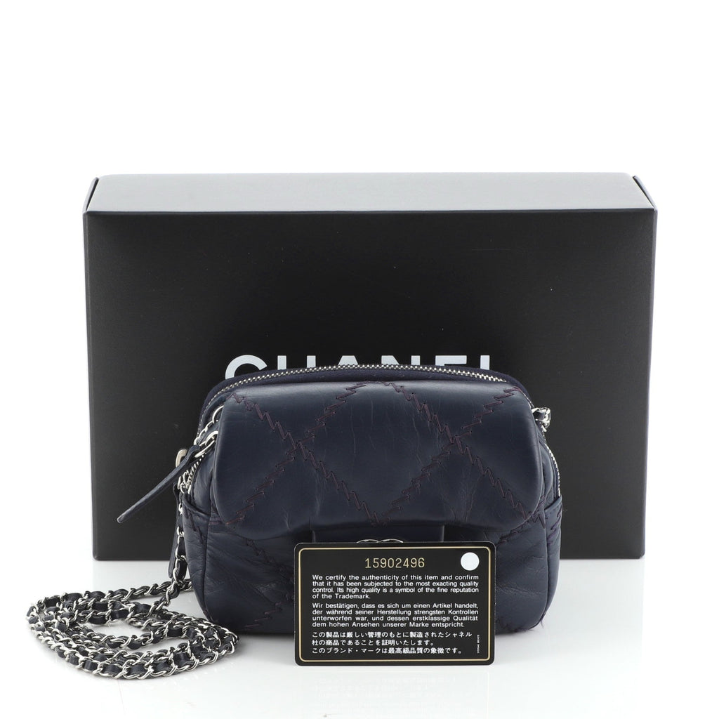 Wallet on Chain Flap Bag Quilted Calfskin Mini