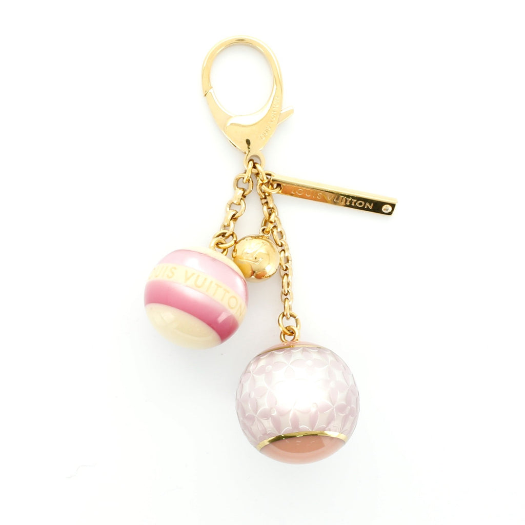 Mini Lin Croisette Bag Charm Resin and Brass