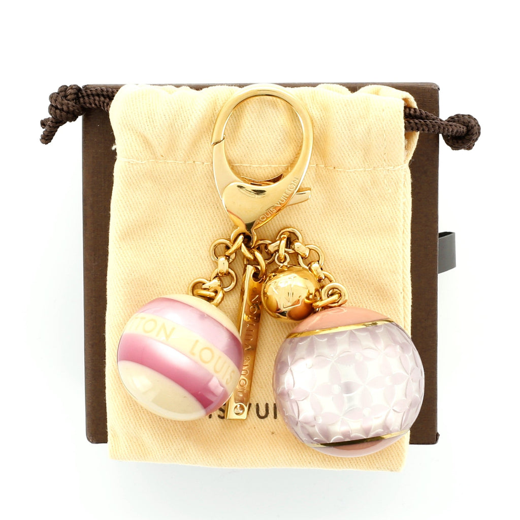 Mini Lin Croisette Bag Charm Resin and Brass