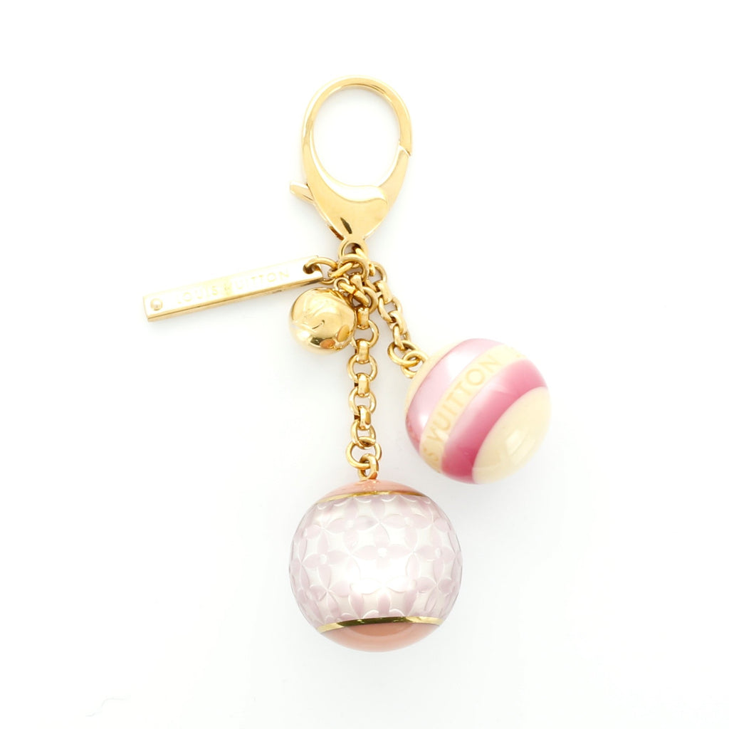 Mini Lin Croisette Bag Charm Resin and Brass
