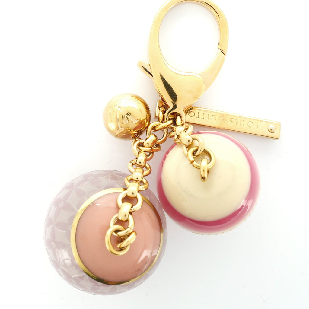 Mini Lin Croisette Bag Charm Resin and Brass