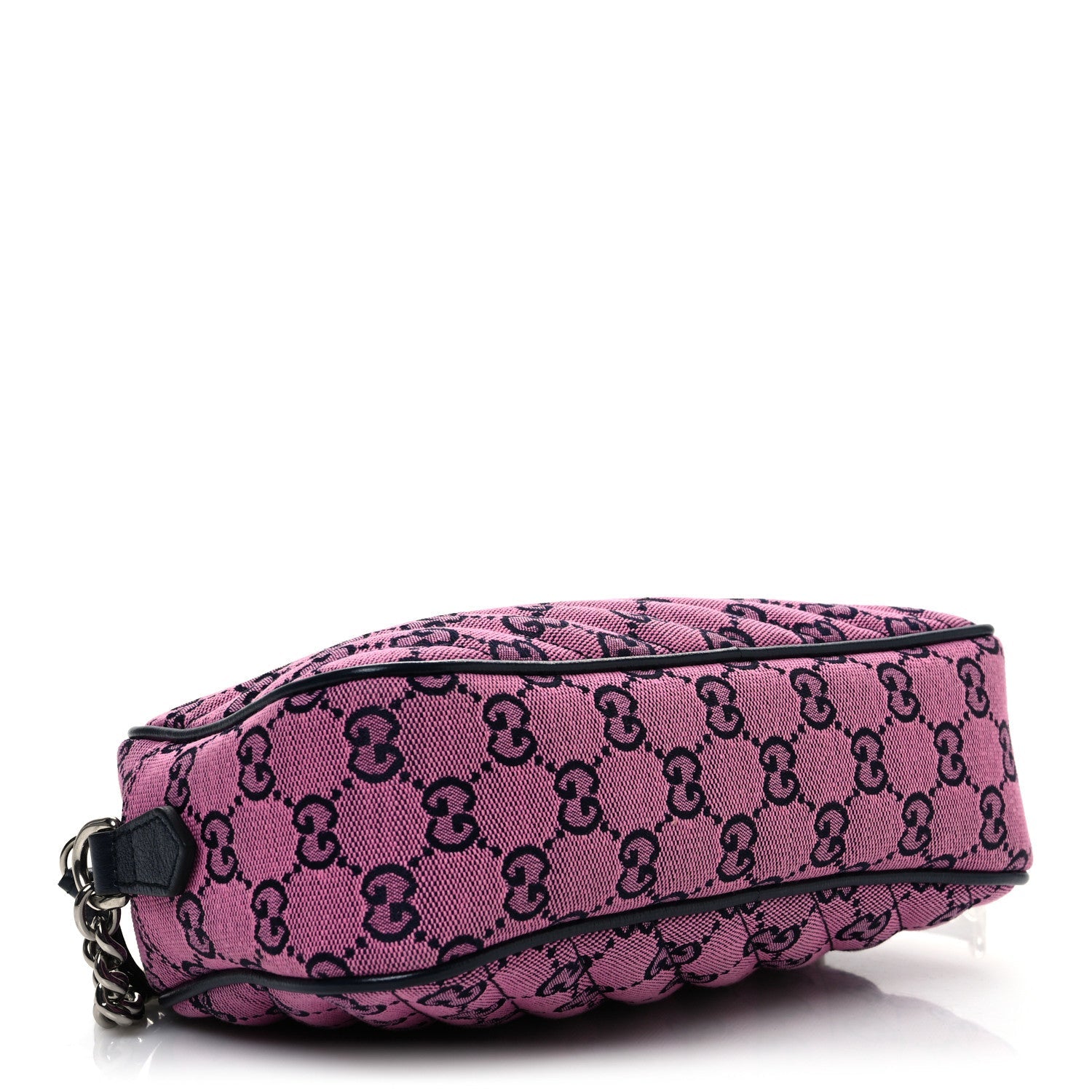 Monogram Multicolor Matelasse Diagonal Small GG Marmont Chain Shoulder Bag Pink Blue