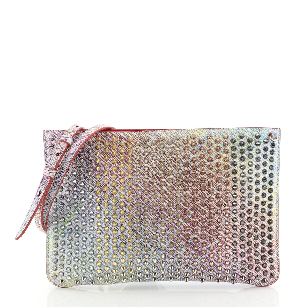 Loubiclutch Spiked Multicolor Leather