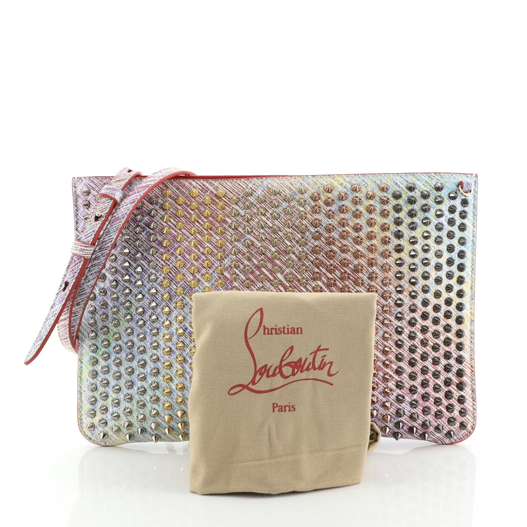Loubiclutch Spiked Multicolor Leather