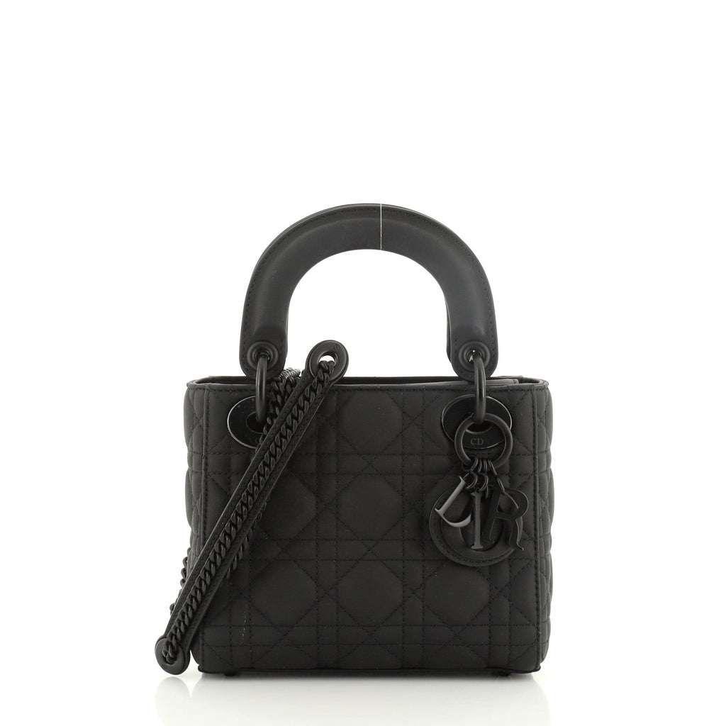 Ultra Matte Lady Dior Chain Bag Cannage Quilt Calfskin Mini