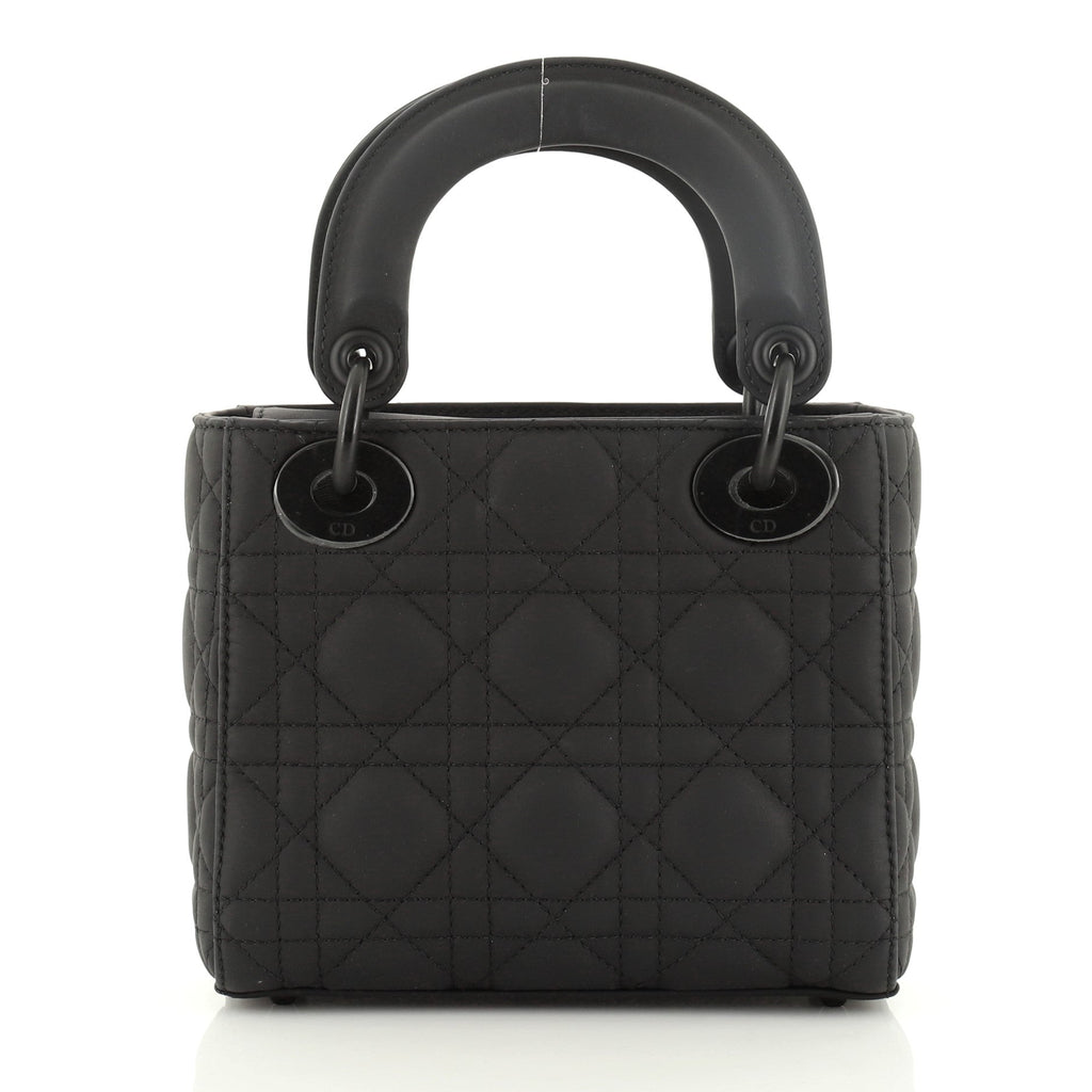 Ultra Matte Lady Dior Chain Bag Cannage Quilt Calfskin Mini