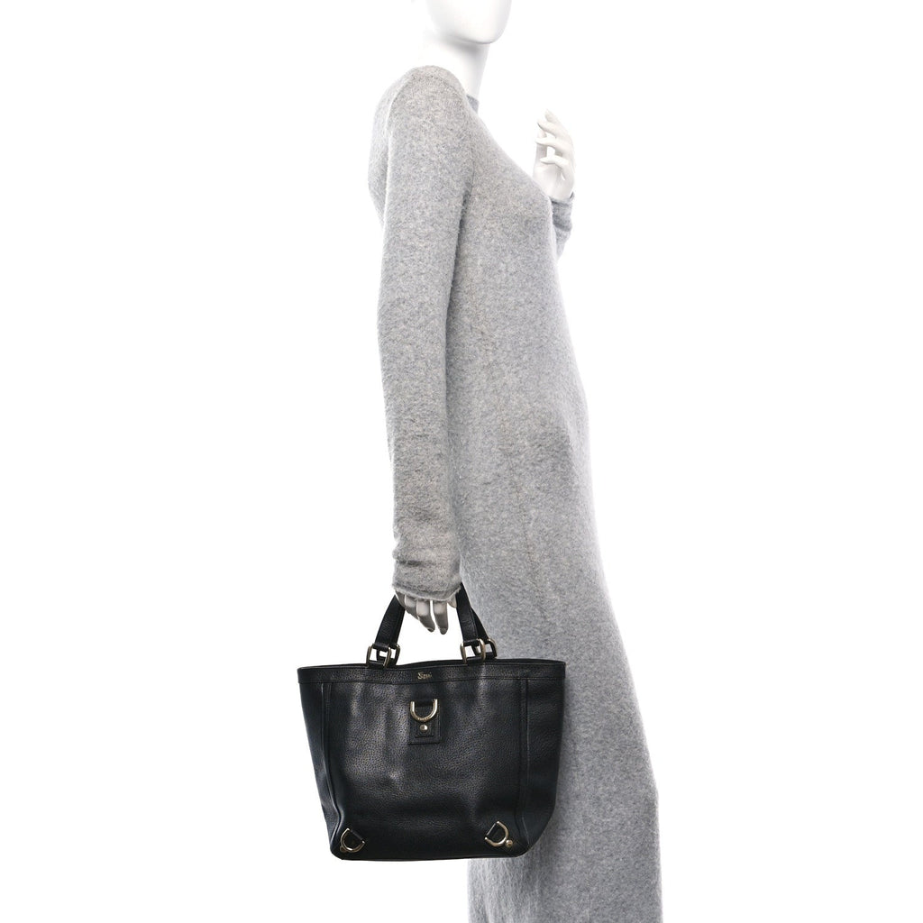 Calfskin Abbey Tote Black