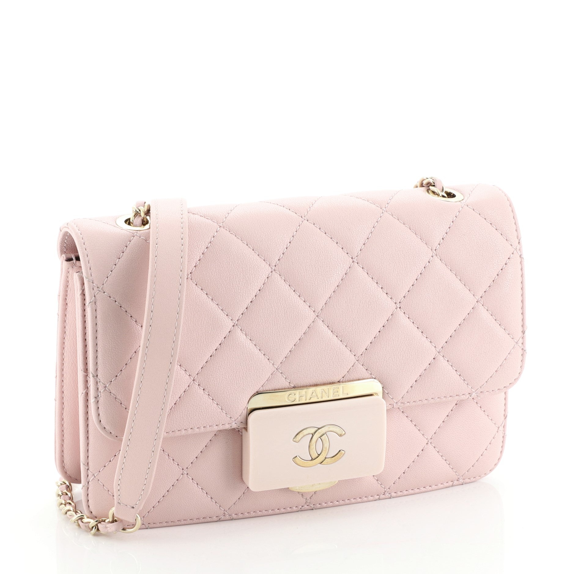 Beauty Lock Flap Bag Quilted Sheepskin Mini
