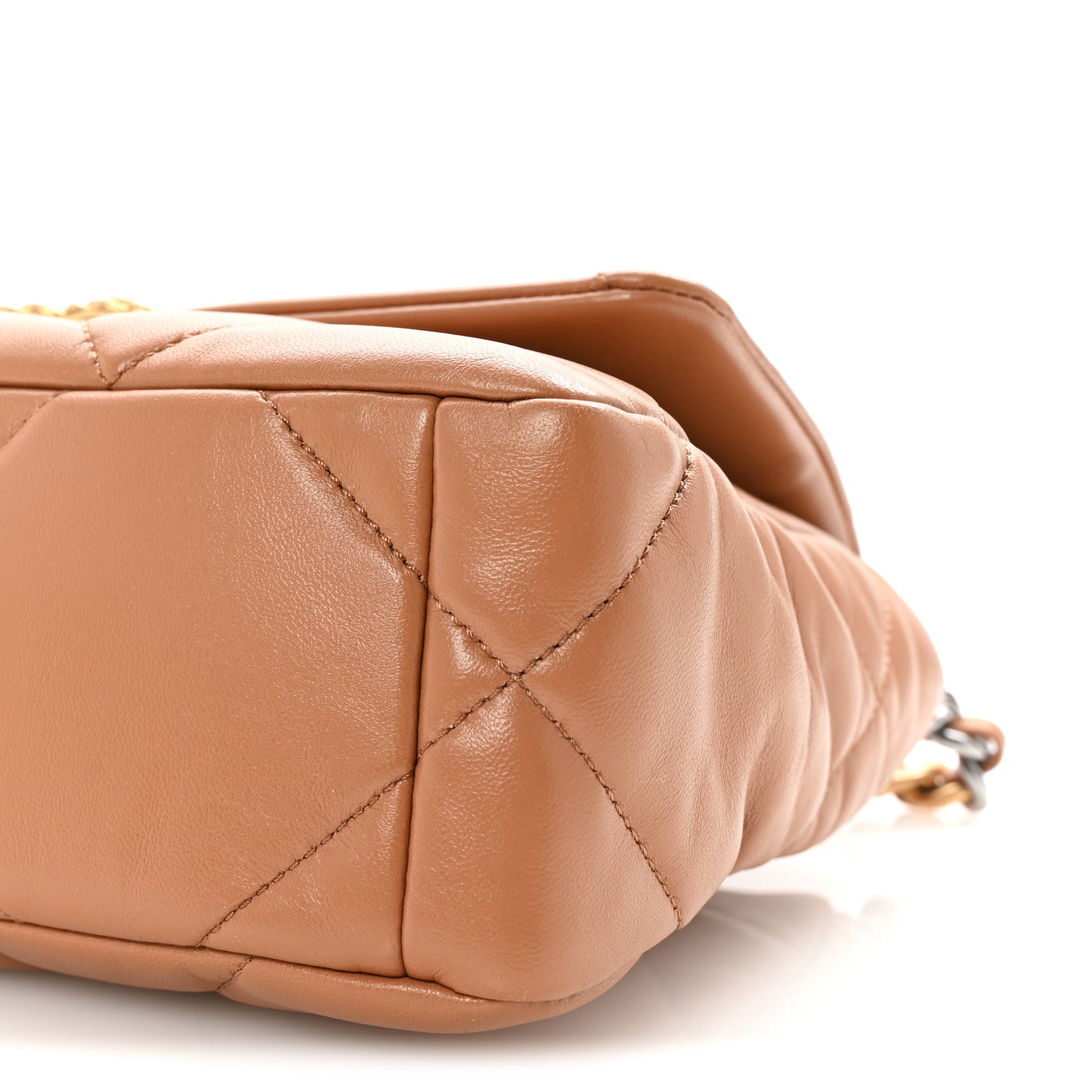 Lambskin Quilted Medium Chanel 19 Flap Brown