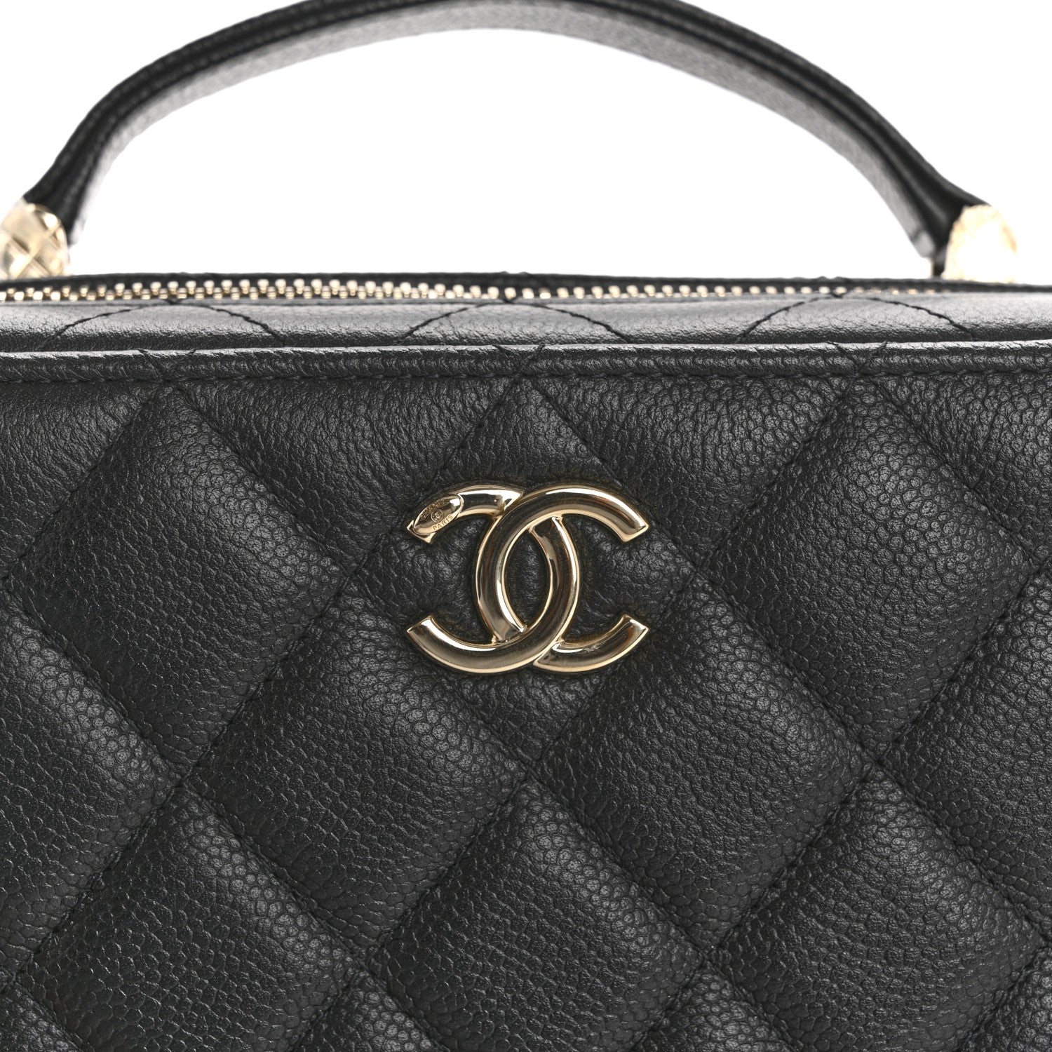 Caviar Quilted Vanity Case Black