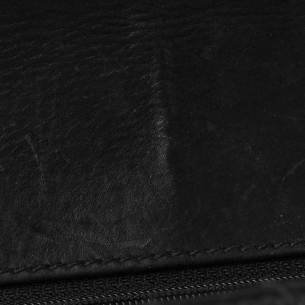 Calfskin Stitched Medium Single Flap Black