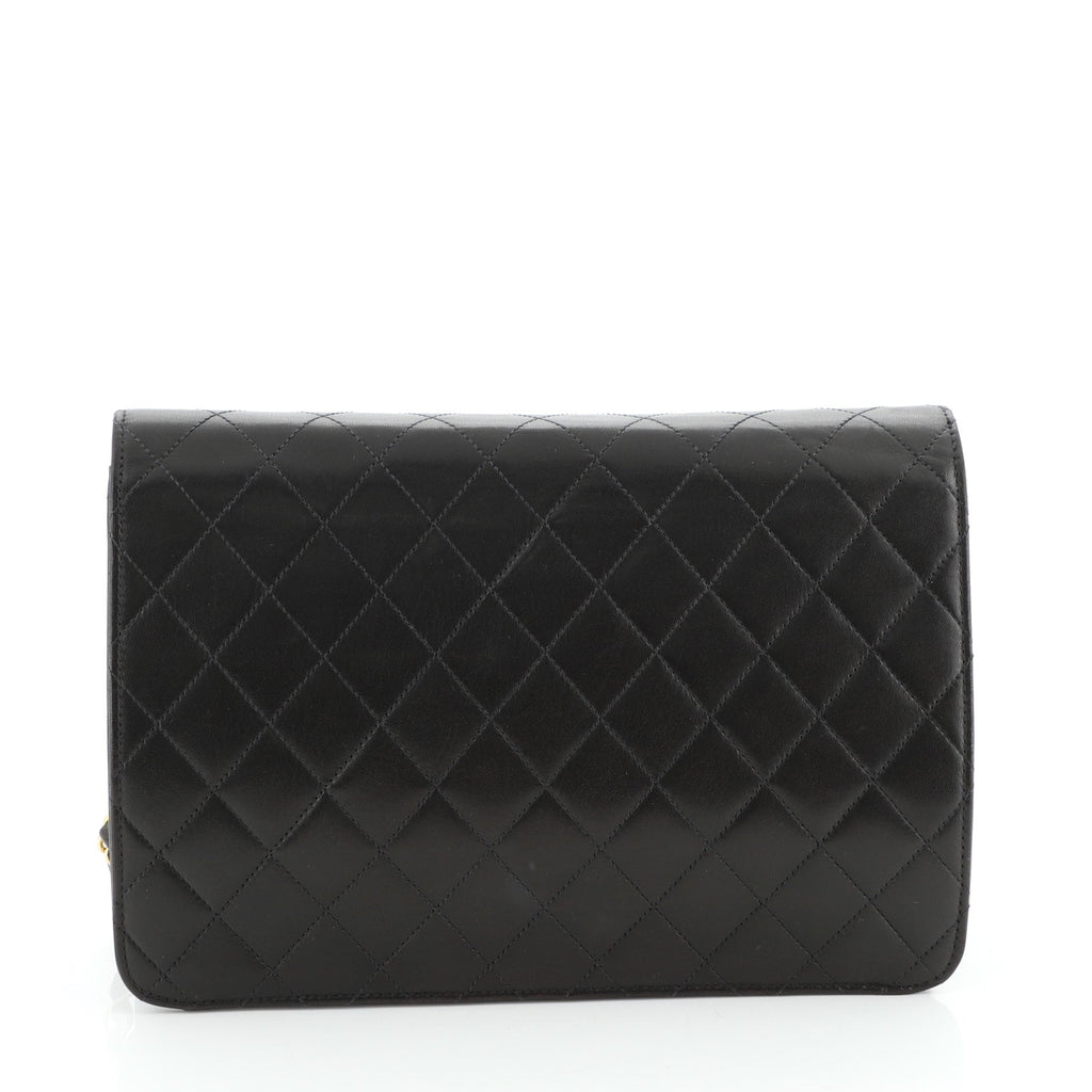 Vintage Clutch with Chain Quilted Leather Medium