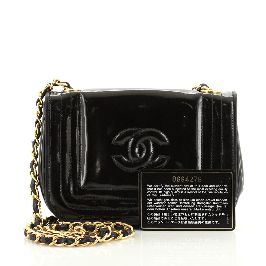 Vintage CC Stitch Flap Bag Patent Mini