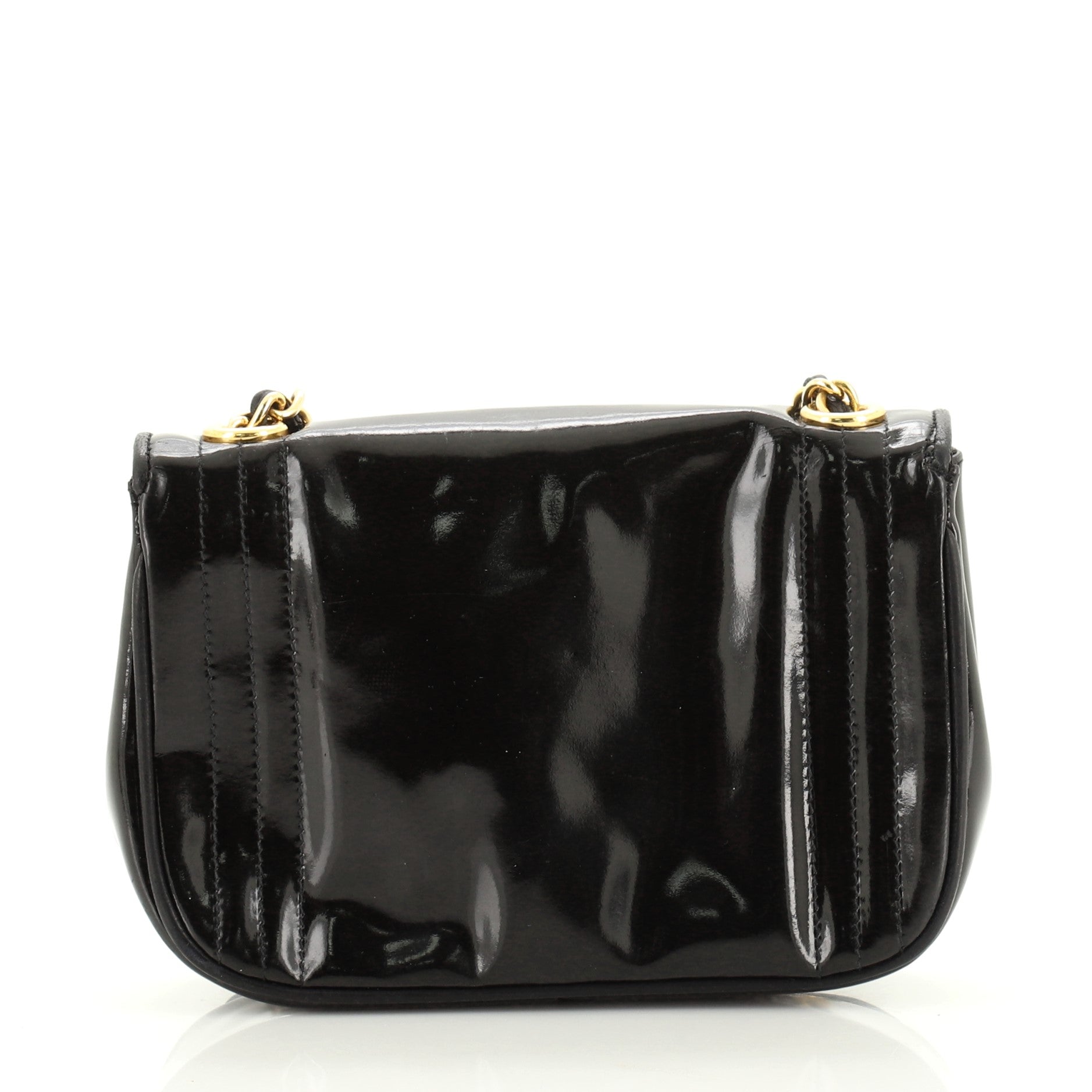 Vintage CC Stitch Flap Bag Patent Mini