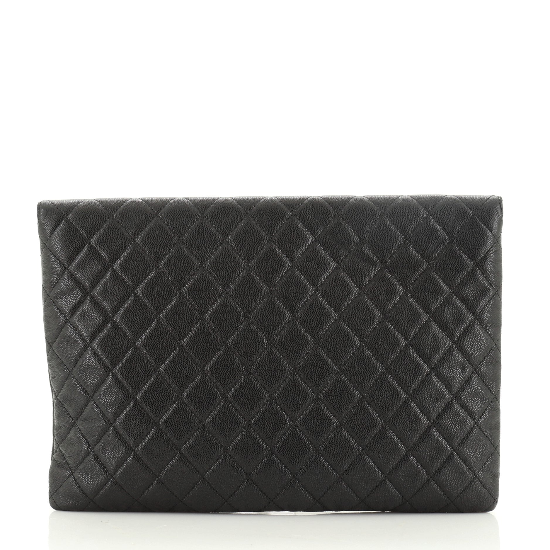 Golden Class O Case Clutch Quilted Caviar Large