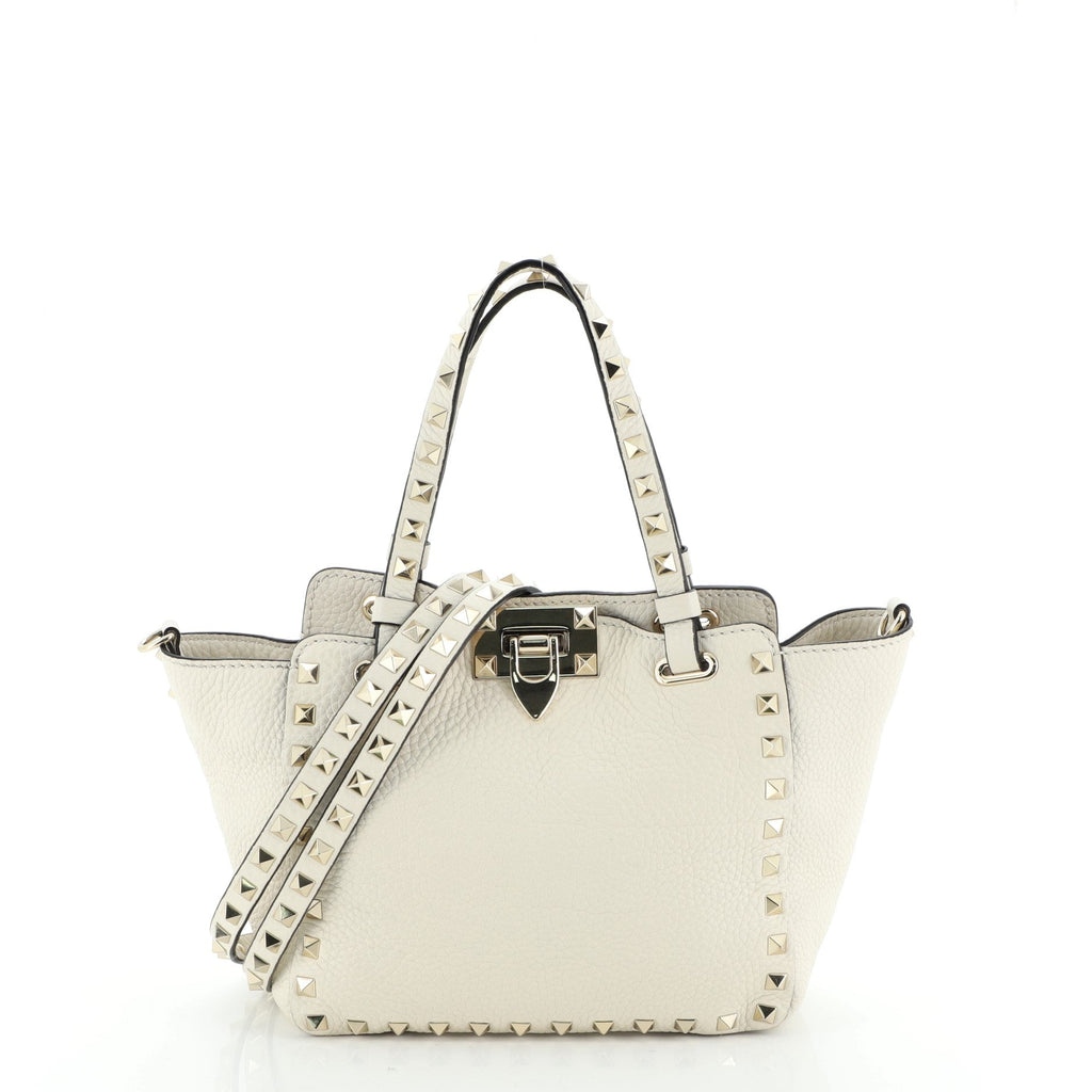 Rockstud Tote Pebbled Leather Mini