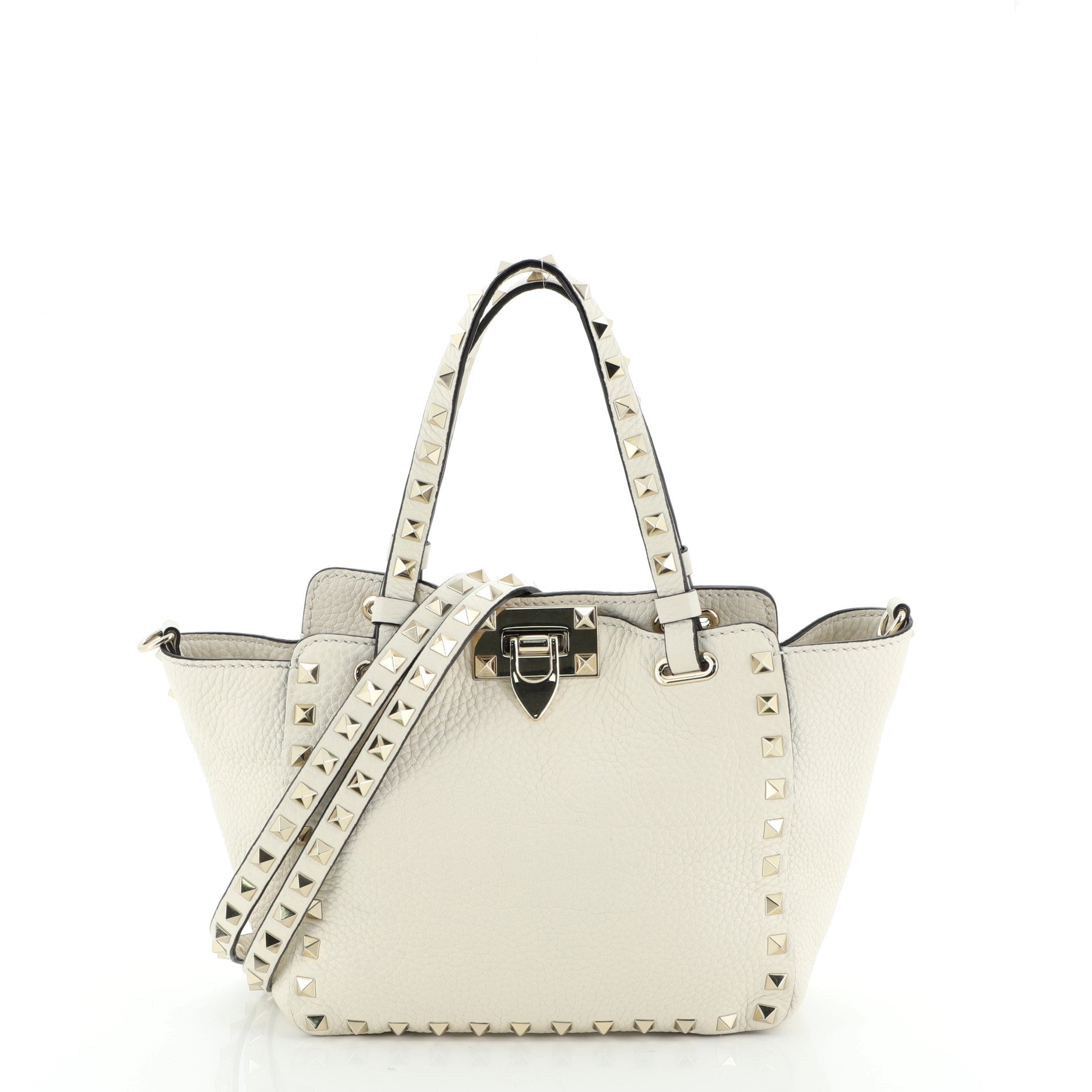 Rockstud Tote Pebbled Leather Mini
