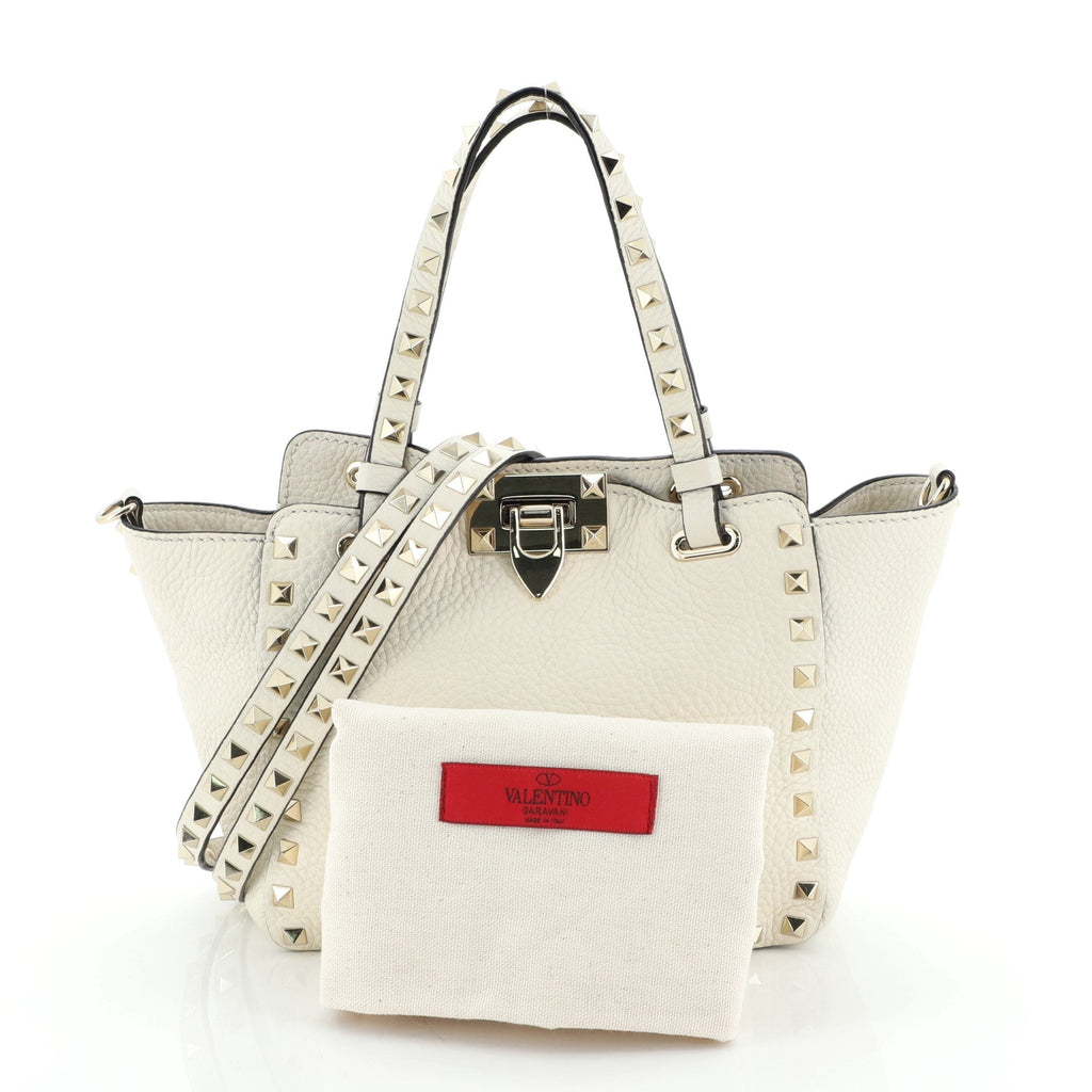 Rockstud Tote Pebbled Leather Mini