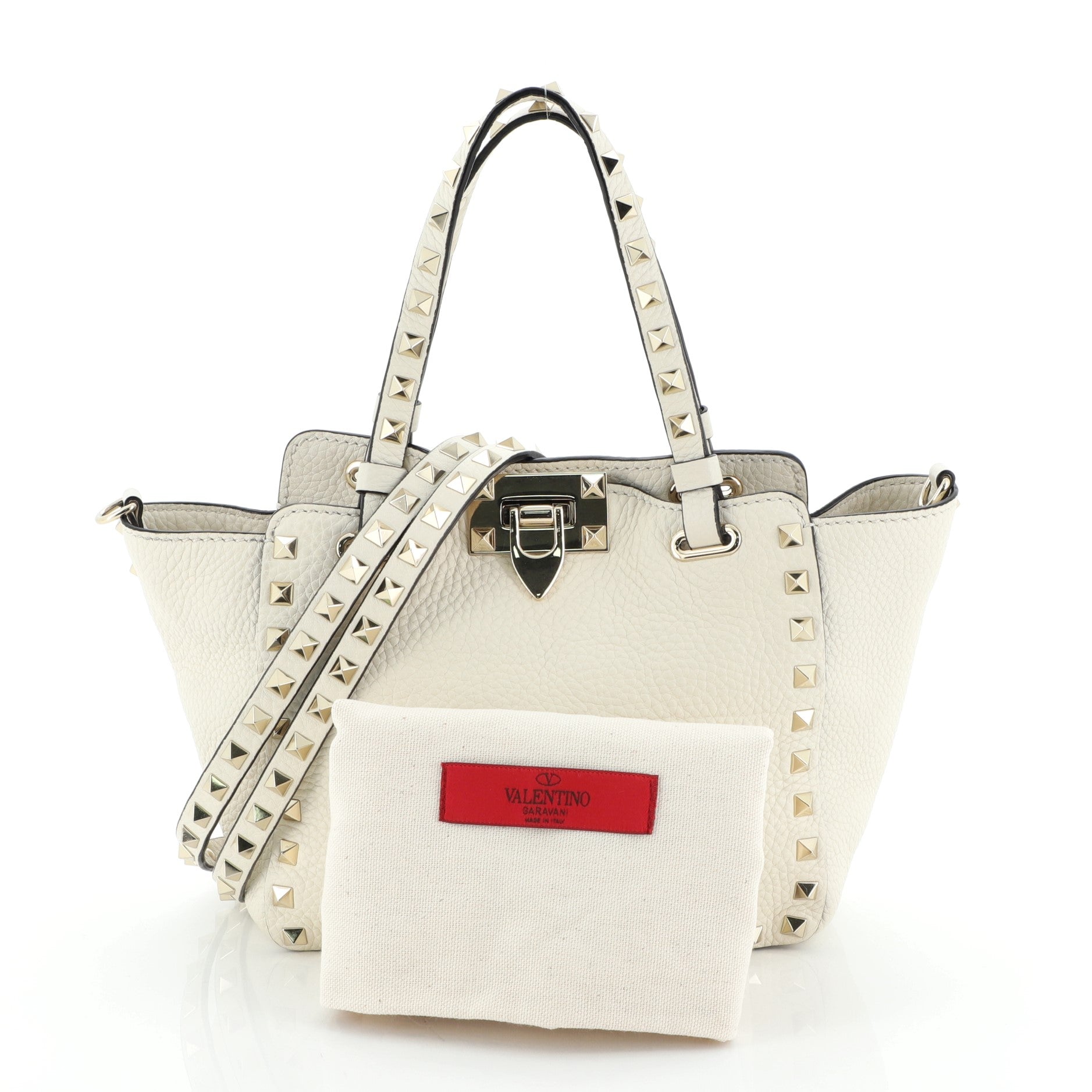 Rockstud Tote Pebbled Leather Mini
