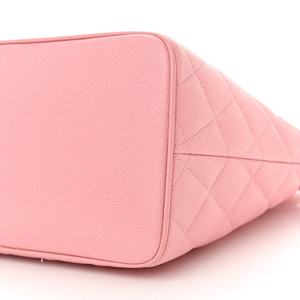 Caviar Quilted Medallion Tote Light Pink