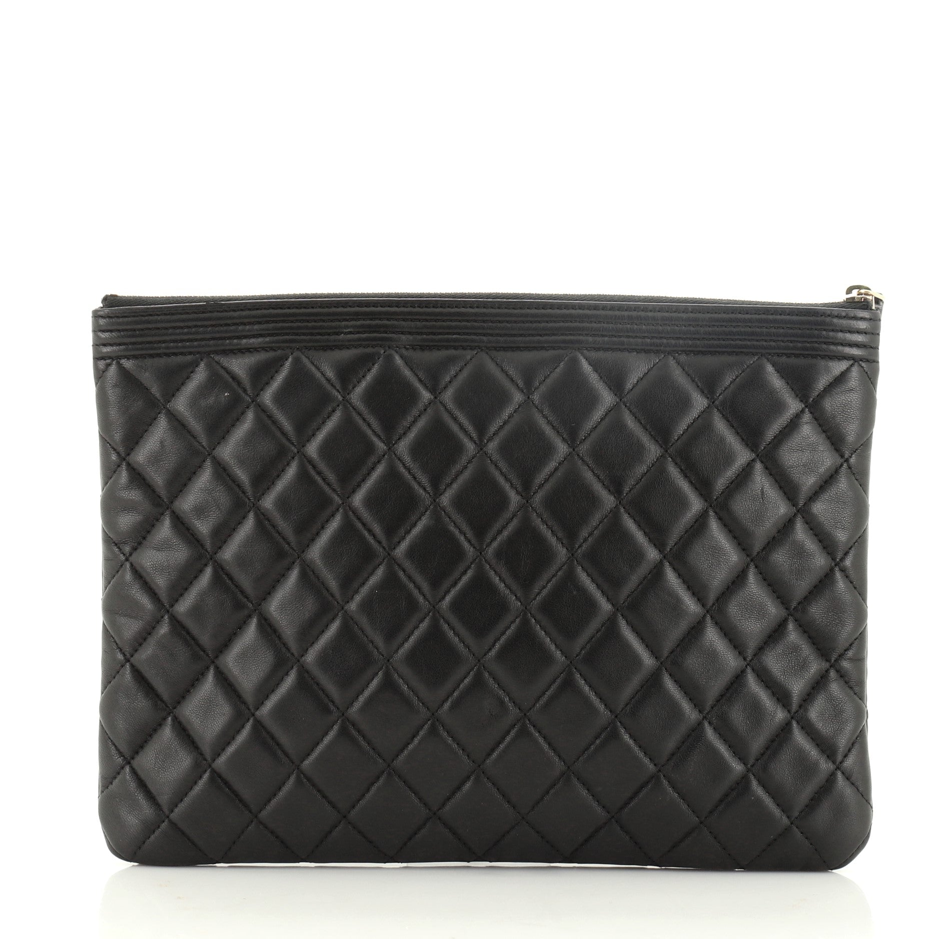 Boy O Case Clutch Quilted Lambskin Medium