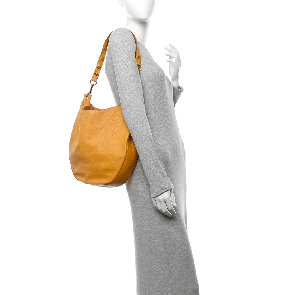 Supple Calfskin Medium Hobo Saffron