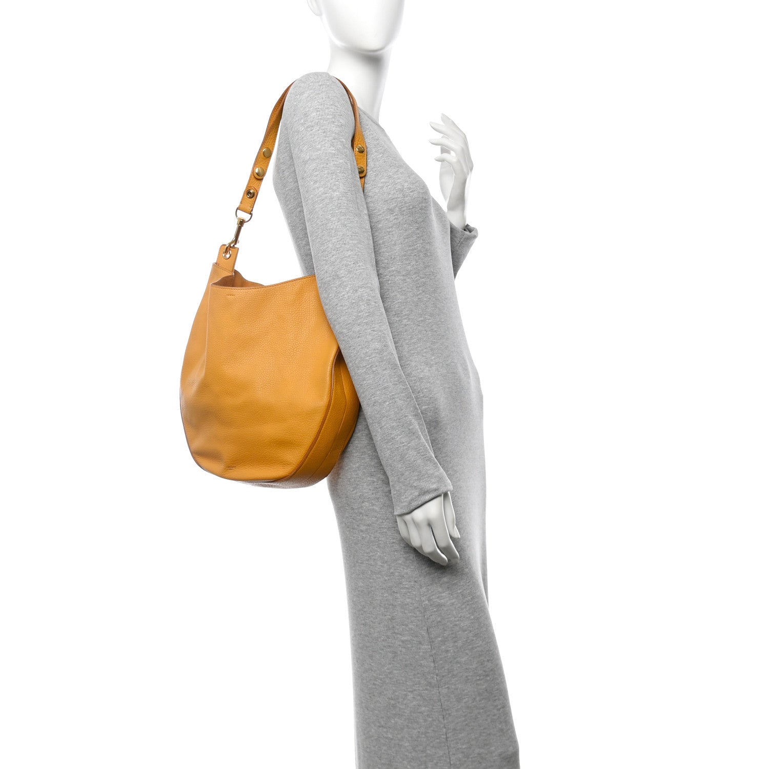 Supple Calfskin Medium Hobo Saffron