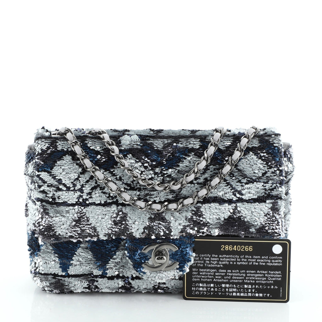 CC Chain Flap Bag Multicolor Sequins Mini