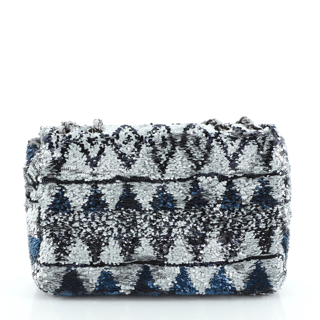CC Chain Flap Bag Multicolor Sequins Mini