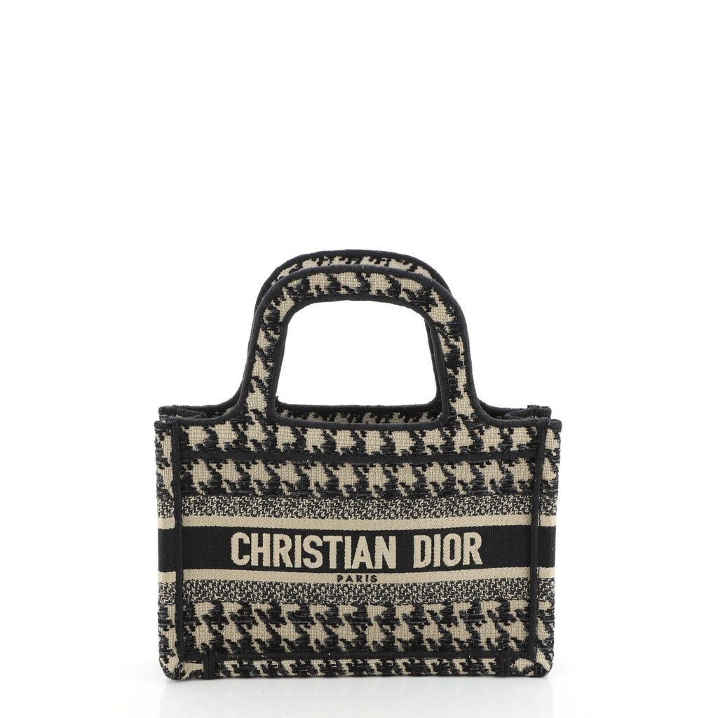 Book Tote Houndstooth Canvas Mini