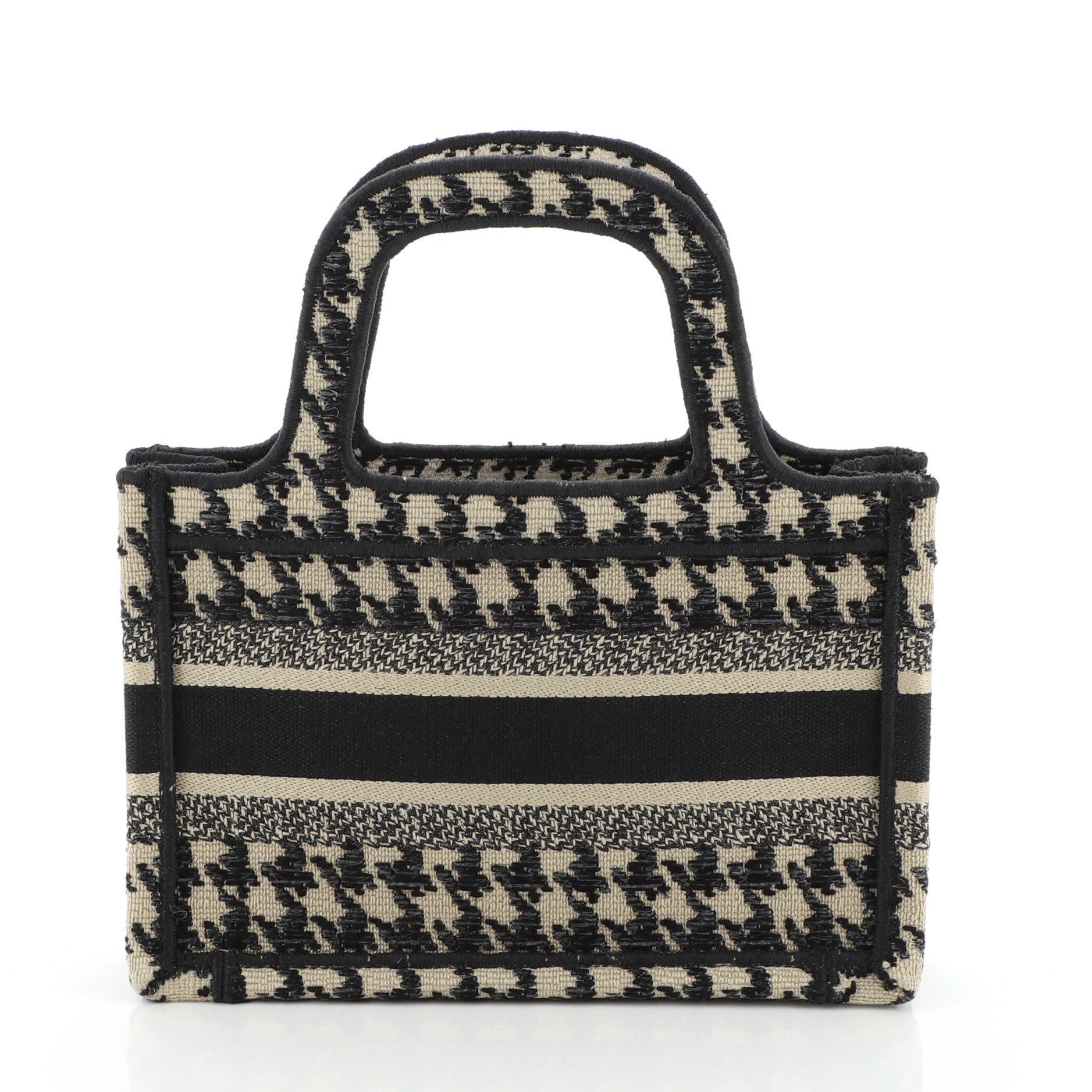 Book Tote Houndstooth Canvas Mini