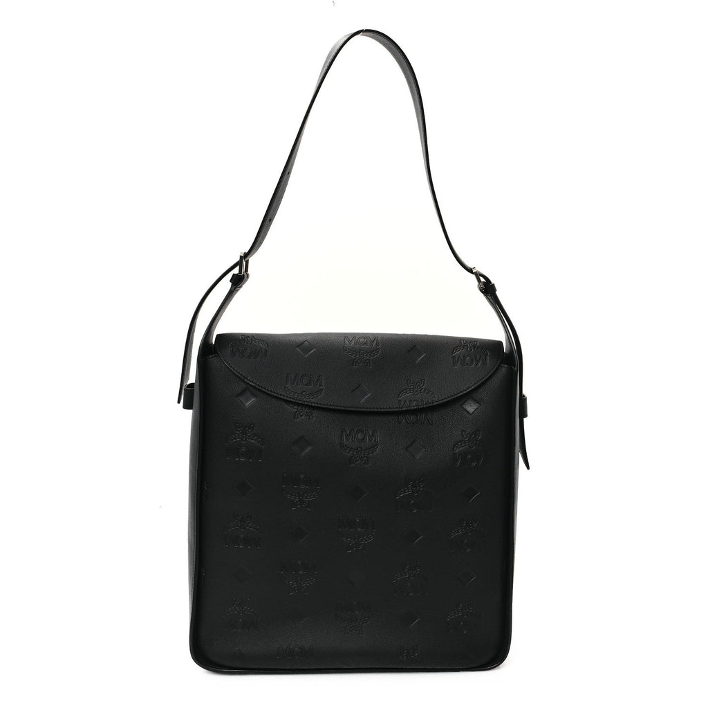 Calfskin Ottomar Monogram Large Aren Flap Hobo Black